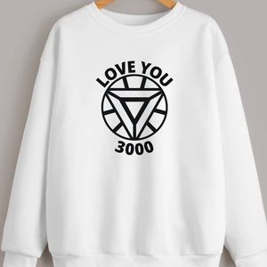 Love You 3000 Iron Man Valentine’s Day Graphic Unisex Crewneck Sweatshirt